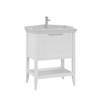 Orka Bastle 65 Cm Banyo Alt Dolabı Lavabo Dahil Mat beyaz