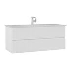 Orka Moonlight 120 Cm Banyo Alt Dolabı Lavabo Dahil Mat Beyaz