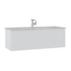 Orka Moonlight 120 Cm Tek Çekmeceli  Banyo Alt Dolabı Lavabo Dahil Mat Beyaz