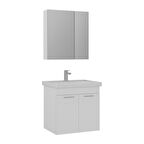 Orka Enez 65 Cm Banyo Dolabı Takımı Parlak beyaz