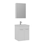 Orka Enez 55 Cm Banyo Dolabı Takımı Parlak beyaz