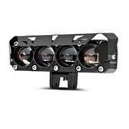 Led Spot Işık ve Sarı Beyaz Projektör Lens Dikdörtgen Baykuş Led Off Road Lamba Motosiklet ve İş Makinesi Projektörü 12V-85V