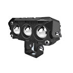 Led Spot Işık ve Sarı Beyaz Projektör Lens Dikdörtgen Baykuş Led Off Road Lamba Motosiklet ve İş Makinesi Projektörü 12V-85V