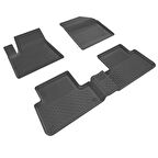 Mega Oto Market 4.5D Havuzlu Oto Paspas Siyah Renk Ford Tourneo Connect Araç 2002-2013 Arası ile Uyumlu