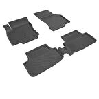 Mega Oto Market 4.5D Havuzlu Oto Paspas Siyah Renk Volkswagen Golf 7 Araç 2013-2020 Arası ile Uyumlu