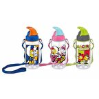 Renga Kral Şakir Desenli Pipetli Tritan Matara 500 Ml Mavi