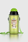 Renga Migo Soft Touch Desenli 500 ml Askılı Pipetli Tritan Çocuk Matara 912142 Yeşil