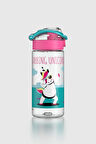 Renga Saga Unicorn Desenli 500 ml Tritan Çocuk Matara 912014 Pembe-Turkuaz