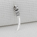 Fil Dişi 925 Ayar Gümüş Erkek Kolye