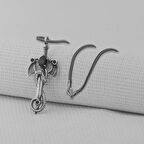 Ejderha Şovalye Tasarımlı 925 Ayar Gümüş Erkek Kolye