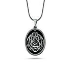 La Galibe İllallah Allah Tan Başka Galip Yoktur 925 Ayar Gümüş Erkek Kolye