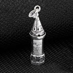 Minare Tasarımlı Cevşen Kebir Dualı 925 Ayar Gümüş Erkek Kolye