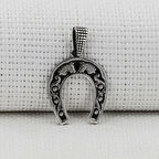 Nal Tasarımlı At Detaylı Kalın Zincir  925 Ayar Gümüş Erkek Kolye