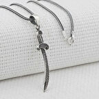 Zülfikar Tasarımlı 925 Ayar Gümüş Erkek Kolye