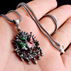 Osmanlı Devlet Arması 925 Ayar Gümüş Erkek Kolye