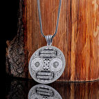 Nas Felak İnşirah Sureleri Madalyon 925 Ayar Gümüş Erkek Kolye