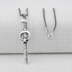 Ay Yıldız Tasarımlı 925 Ayar Gümüş Erkek Kolye