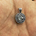 Ay Yıldız Tasarımlı cevşeni Kebir Dua 925 Ayar Gümüş Erkek Kolye Ucu