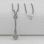 Bağlama Saz Tasarımlı 925 Ayar Gümüş Erkek Kolye