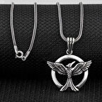 Ankakuşu  925 Ayar Gümüş Erkek Kolye