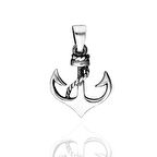 Çapa  Tasarımlı 925 Ayar Gümüş Erkek Kolye Ucu