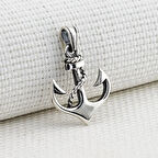 Çapa  Tasarımlı 925 Ayar Gümüş Erkek Kolye Ucu