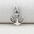 Çapa  Tasarımlı 925 Ayar Gümüş Erkek Kolye Ucu