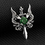 Ejderha 925 Ayar Gümüş Erkek Kolye Ucu