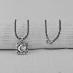 Ay Yıldız 925 Ayar Gümüş Erkek Kolye