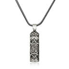 Kalın Zincirli Kebir Dualı Cevşen 925 Ayar Gümüş Erkek Kolye