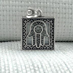 Fatma Ana Eli Kebir Dualı 925 Ayar Gümüş Erkek Kolye Ucu