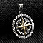 Ejderha Tasarımlı Zirkon Taşlı 925 Ayar Gümüş Erkek Kolye Ucu