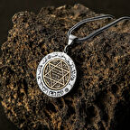 Hz Süleyman Mührü Özel Tasarım 925 Ayar Gümüş Erkek Kolye