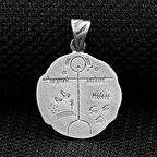 Kam Davulu Tasarımı 925 Ayar Gümüş Erkek Kolye Ucu