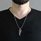 Kartal Kanadı Tasarımı  925 Ayar Gümüş Erkek Kolye