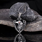 Kartal Motifli 925 Ayar Gümüş Erkek Kolye