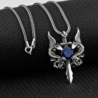 Ejderha Tsarımlı 925 Ayar Gümüş Erkek Kolye