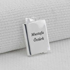 Kişiye Özel Dikdörtgen Tasarımlı Kabi Cevşen Muska 925 Ayar Gümüş Erkek Kolye Ucu