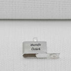 Kişiye Özel Dikdörtgen Tasarımlı Kabi Cevşen Muska 925 Ayar Gümüş Erkek Kolye Ucu