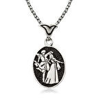 Çerkes 925 Ayar Gümüş Erkek Kolye