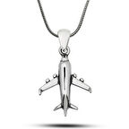 Uçak 925 Ayar Gümüş Erkek Kolye