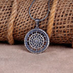 Güneş Tanrısı 925 Ayar Gümüş Erkek Kolye