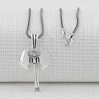 Çift Başlı Balta Tasarımlı 925 Ayar Gümüş Erkek Kolye