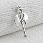 Çift Başlı Balta Tasarımlı 925 Ayar Gümüş Erkek Kolye Ucu