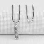 Kalın Zincirli Kebir Dualı Cevşen 925 Ayar Gümüş Erkek Kolye