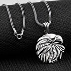 Kartal Tasarımlı 925 Ayar Gümüş Erkek Kolye