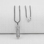 Kalp Anahtar Dualı Cevşen 925 Ayar Gümüş Erkek Kolye