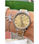 Ferrucci Taşlı Çelik Kadın Kol Saati+Bileklik Hediyeli