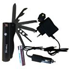 EF017 Şarjlı El Feneri & Çakı Set