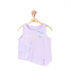 4-14 Yaş Kız Çocuk T-Shirt Enjoy Baskılı Atlet Lila